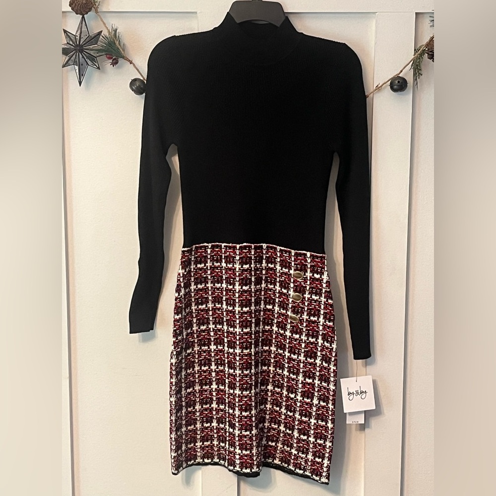 Mock neck dress